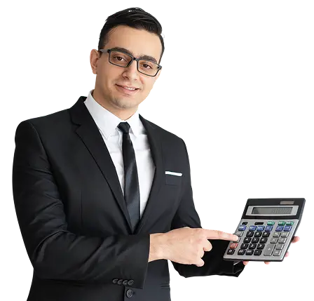 successful financier using calculator showing it camera Photoroom 1.webp